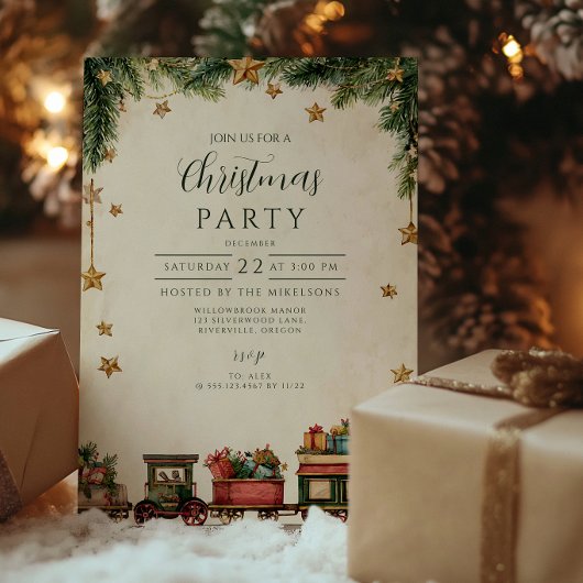 Kerstmis Whimsical Toy Express Kaart