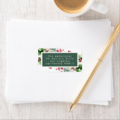Kerstmis White Border Holiday-adres Etiket (Insitu)