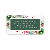 Kerstmis White Border Holiday-adres Etiket (Voorkant)