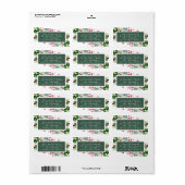 Kerstmis White Border Holiday-adres Etiket (Full Sheet)