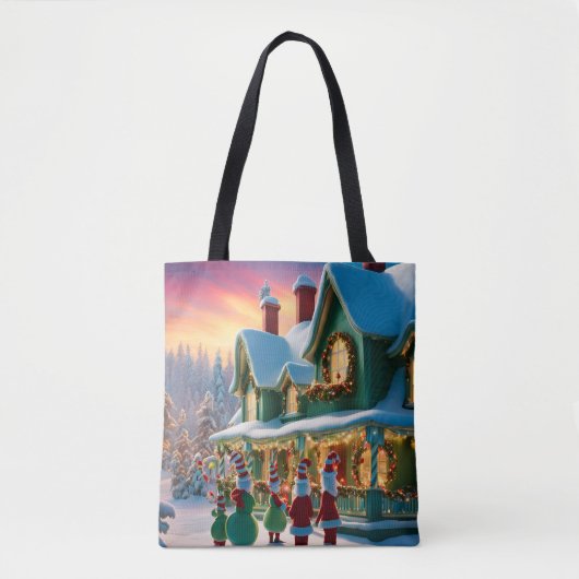 Kerstmis Whoville-geïnspireerd Tote Bag (Voorkant)