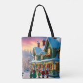 Kerstmis Whoville-geïnspireerd Tote Bag (Achterkant)