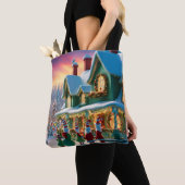 Kerstmis Whoville-geïnspireerd Tote Bag (Dichtbij)