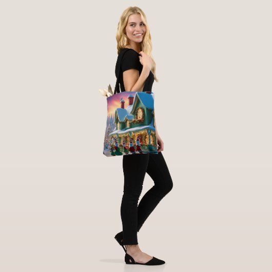 Kerstmis Whoville-geïnspireerd Tote Bag (Op model)
