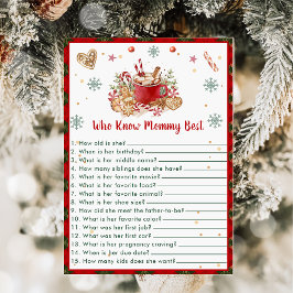 Kerstmis Wie Kent Mama Het Best Baby Shower Kaart