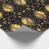 Kerstmis Wieg Nativiteit Scene Baubles Star Patroo Cadeaupapier (Hoek)