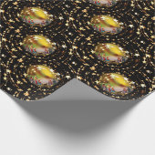 Kerstmis Wieg Nativiteit Scene Baubles Star Patroo Cadeaupapier (Hoek)