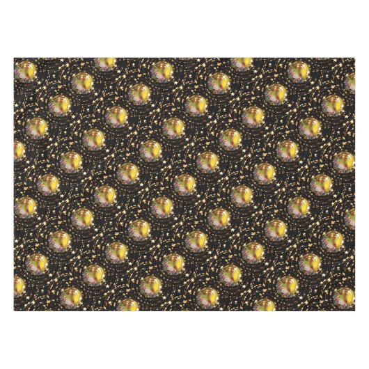 Kerstmis Wieg Nativiteit Scene Baubles Star Patroo Tafelkleed (Voorkant (Horizontaal))