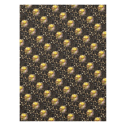 Kerstmis Wieg Nativiteit Scene Baubles Star Patroo Tafelkleed (Voorkant)