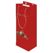 Kerstmis Wijn Cadeautas (Achterkant Gekanteld)