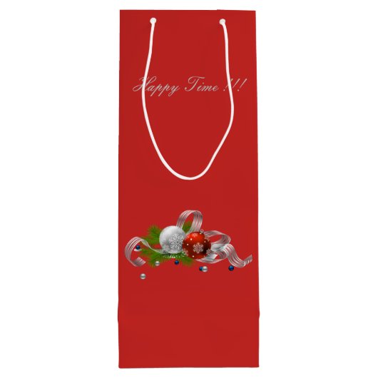 Kerstmis Wijn Cadeautas (Achterkant)