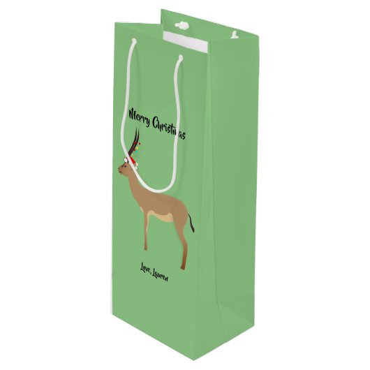 Kerstmis Wijn Cadeautas (Voorkant Gekanteld)