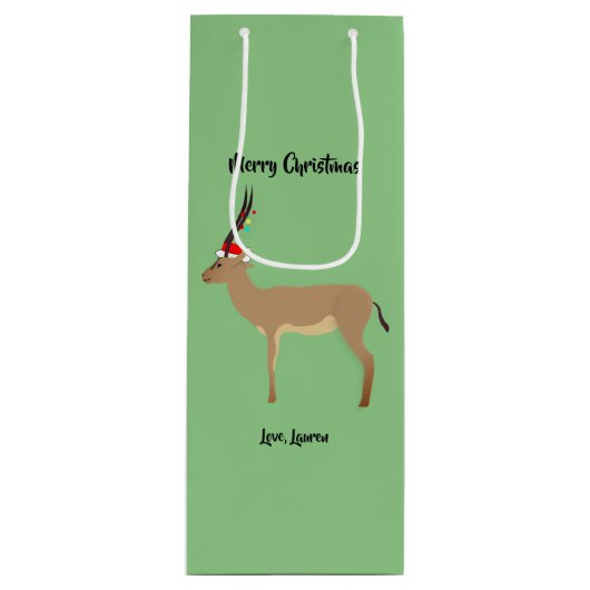 Kerstmis Wijn Cadeautas (Voorkant)