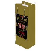 Kerstmis Wijn Drank Cadeautas (Achterkant Gekanteld)