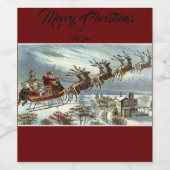 Kerstmis Wijn Etiket (Enkel label)