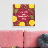 Kerstmis wijn kruidige bordeaux canvas afdruk (Insitu (Woonkamer))