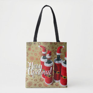 Kerstmis Wijn Tas! Tote Bag