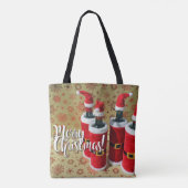 Kerstmis Wijn Tas! Tote Bag (Achterkant)