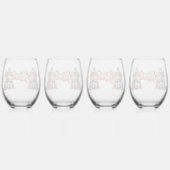 Kerstmis Wijnglas Zonder Voet (Achterkant)