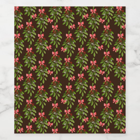 Kerstmis - Wijnlabel Wijn Etiket (Enkel label)