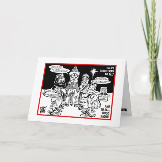 KERSTMIS: "WIJZEN " FEESTDAGEN KAART (Voorkant)