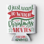 Kerstmis wil ik alleen naar kerstfilms kijken.pn blikjeskoeler (Achterkant)