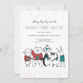 Kerstmis Wild One Party Animal Invitation (Voorkant)