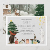 Kerstmis Wild One Party Animal Invitation (Voorkant / Achterkant)