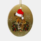 Kerstmis Wildcat Keramisch Ornament (Rechts)