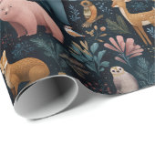 Kerstmis Wilde Dieren Inpakpapier (Rol Hoek)