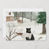 Kerstmis Wilde Feestbeest Feest Uitnodiging (Achterkant)