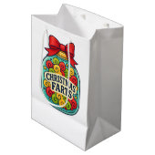 Kerstmis Winder Zak Kerst Pot met Vakanties Medium Cadeauzakje (Voorkant Gekanteld)
