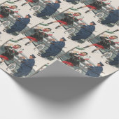 Kerstmis, winkelende Cadeaus politieman Cadeaupapier (Hoek)