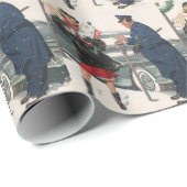 Kerstmis, winkelende Cadeaus politieman Cadeaupapier (Rol Hoek)