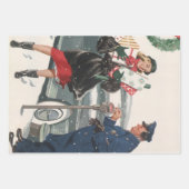 Kerstmis, winkelende Cadeaus politieman Inpakpapier Vel (Voorkant 3)