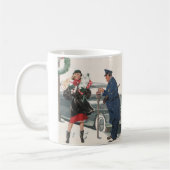 Kerstmis, winkelende Cadeaus politieman Koffiemok (Links)