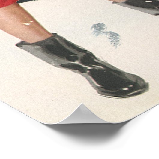 Kerstmis, winkelende Cadeaus politieman Poster (Hoek)