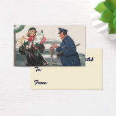 Kerstmis, winkelende Cadeaus politieman Visitekaartjes (Bureau)