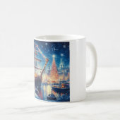 Kerstmis/Winter aangemeerd schip Koffiemok (Voorkant rechts)