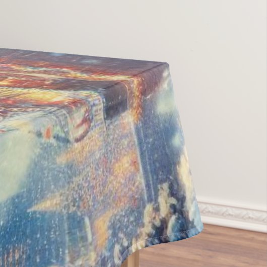 Kerstmis/Winter aangemeerd schip Tafelkleed (Voorbeeld)