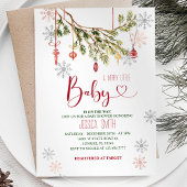 Kerstmis Winter Baby shower. Kaart
