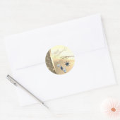Kerstmis Winter Decoratie Faux Gold Ronde Sticker (Envelop)