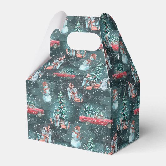 Kerstmis Winter Gezellig  Bedankdoosjes (Voorkant Zijde)
