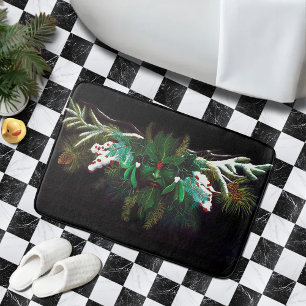Kerstmis Winter Groene Man Badmat