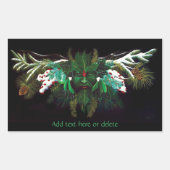Kerstmis winter Groene Man Rechthoekige Sticker (Voorkant)