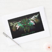 Kerstmis winter Groene Man Rechthoekige Sticker (Envelop)