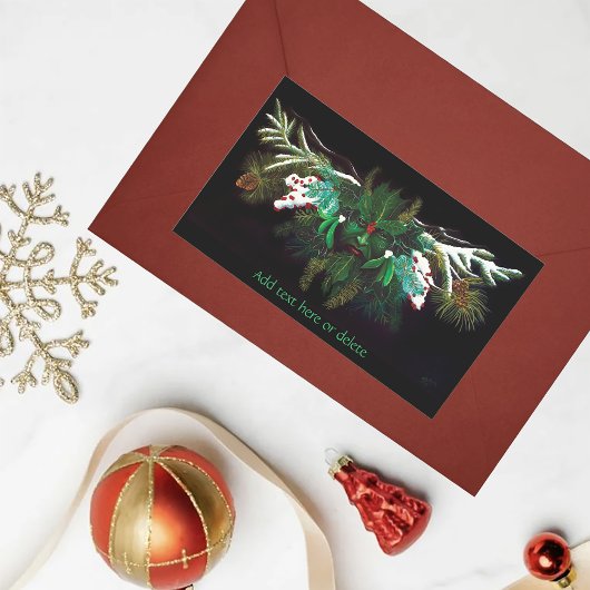 Kerstmis winter Groene Man Rechthoekige Sticker