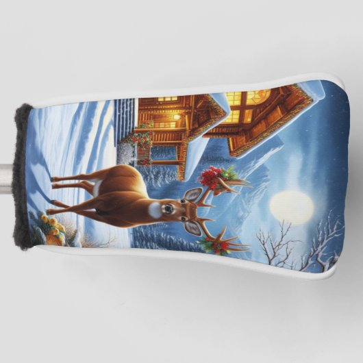 Kerstmis/Winter Hertenkamp Golfheadcover (Voorkant)