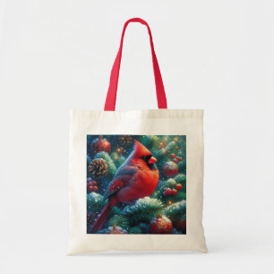 Kerstmis/winter Kardinaal  Tote Bag