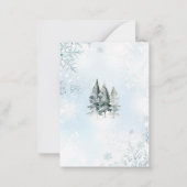 Kerstmis Winter Kerstmis Waterverf Baby Shower Notitiekaartje (Achterkant)